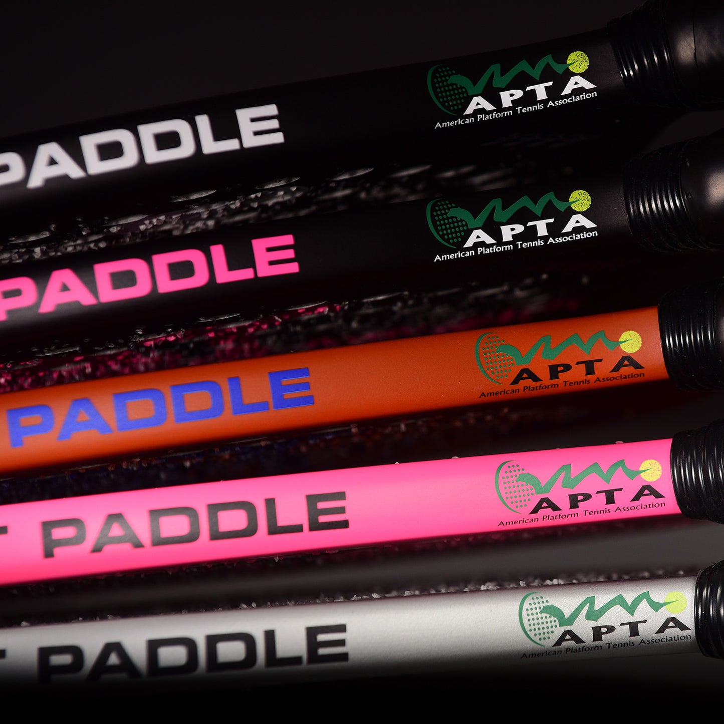 MIDNIGHT BRAND PADDLE RACKET - MATTE BLACK with FUSIA PINK LOGO