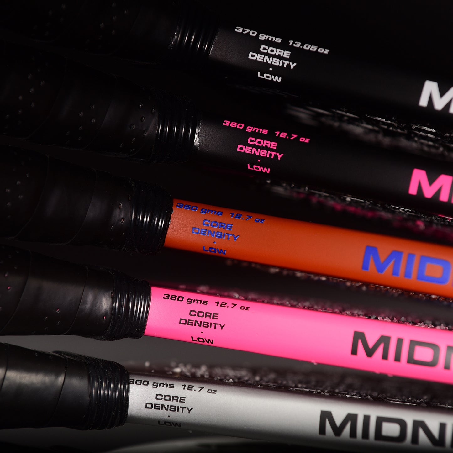 MIDNIGHT BRAND PADDLE RACKET - MATTE FUSIA PINK with BLACK LOGO