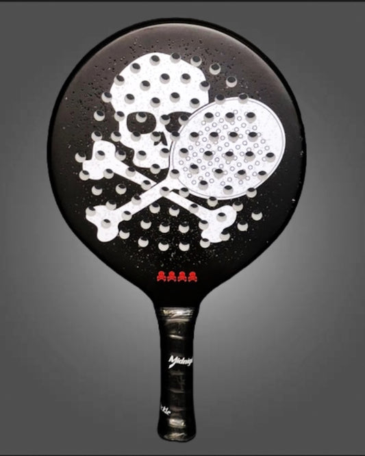 MIDNIGHT BRAND PADDLE RACKET - BLACK with WHITE / RED LOGO - 370grams
