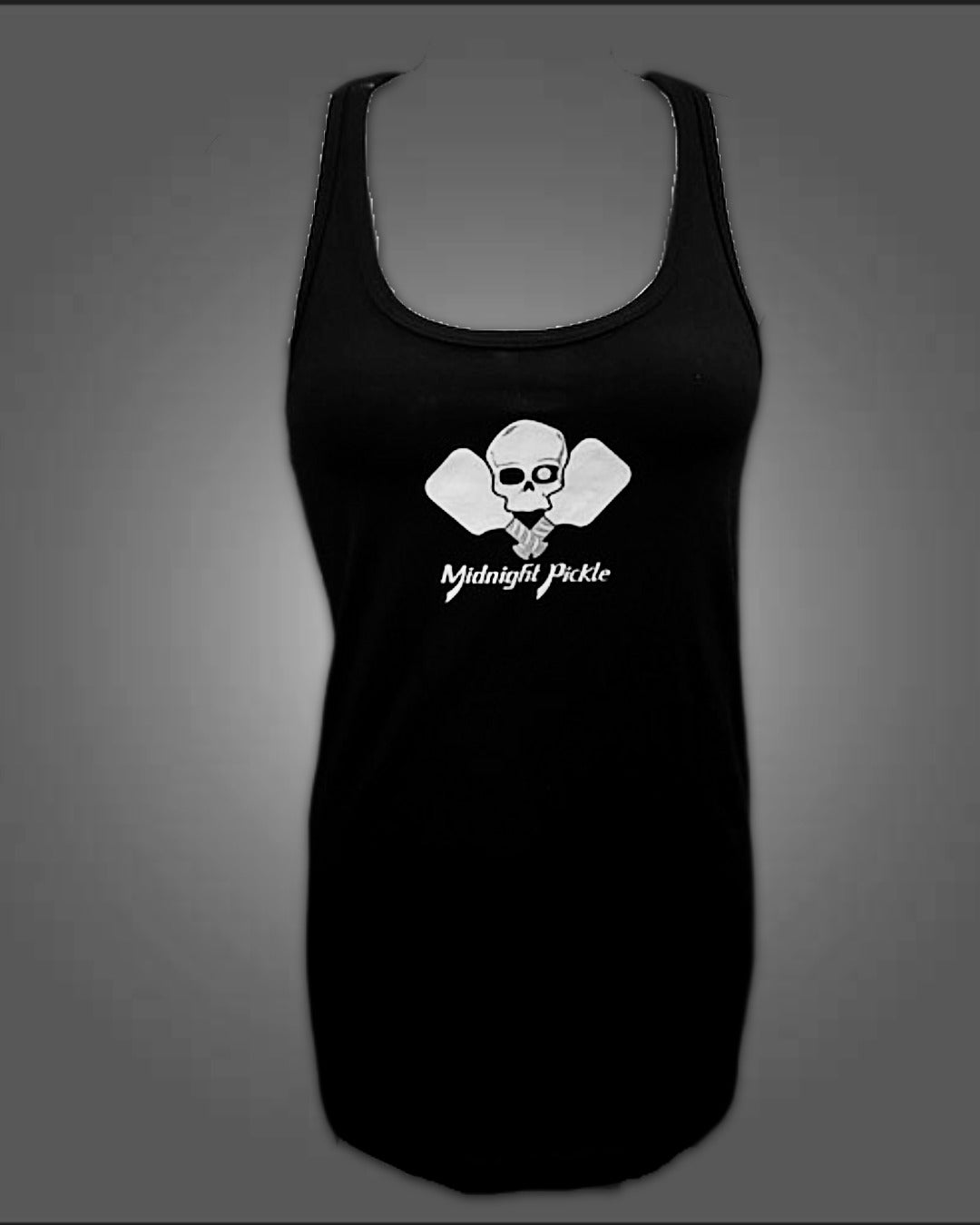 Ladies Summer Pickle Tank (Black and White)