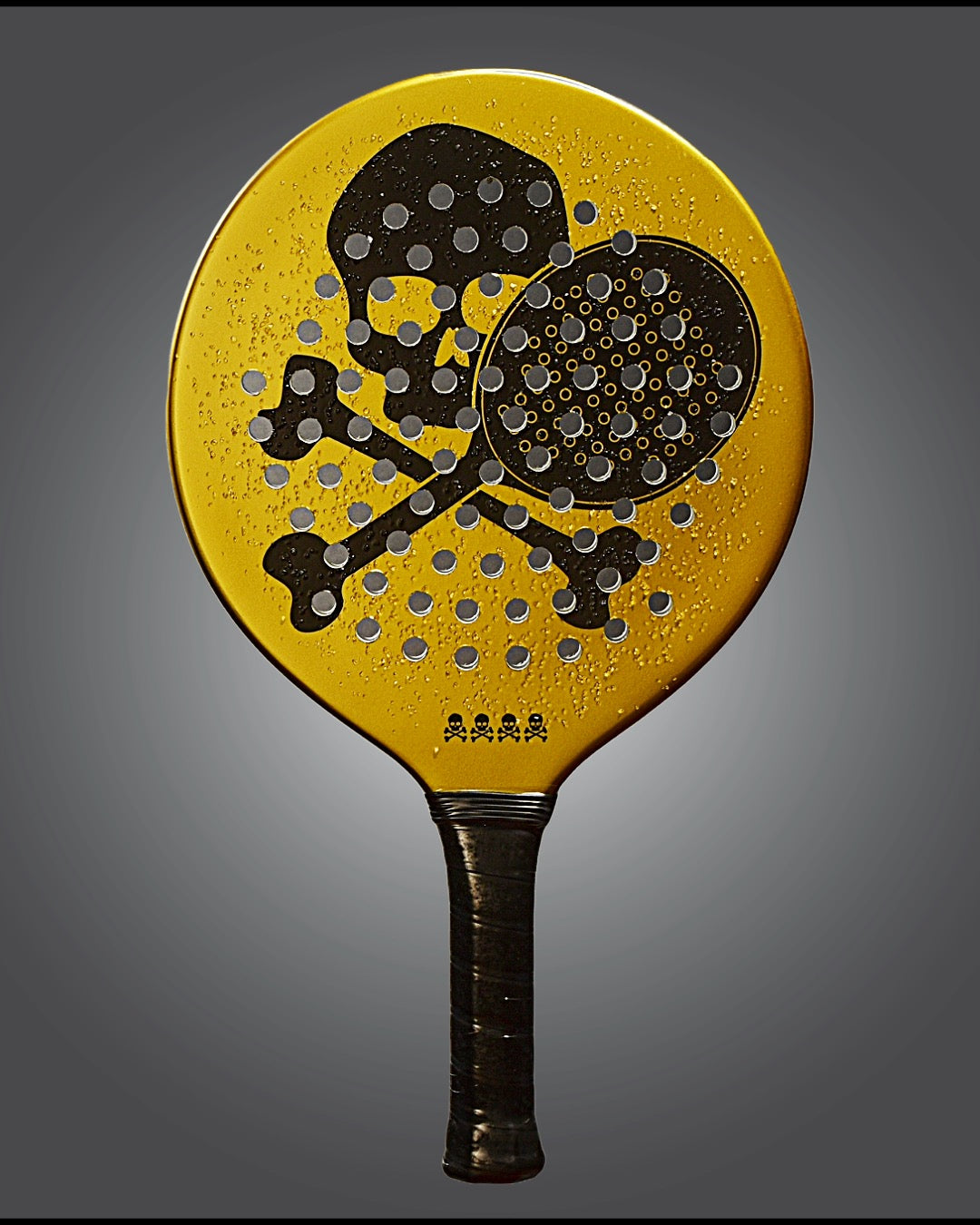 MIDNIGHT BRAND PADDLE RACKET - MATTE GOLD with BLACK LOGO