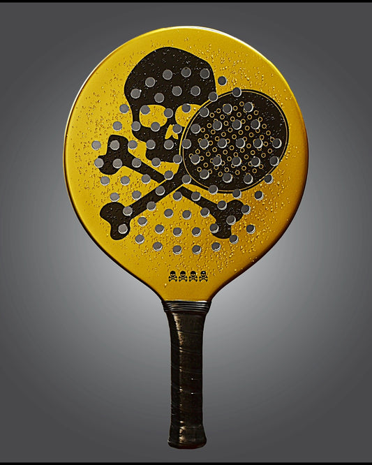 MIDNIGHT BRAND PADDLE RACKET - MATTE GOLD with BLACK LOGO