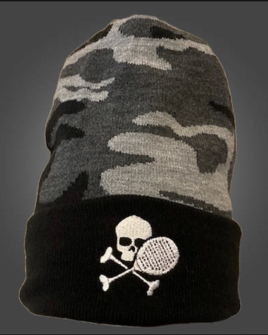 Grey Camo Skull Cap