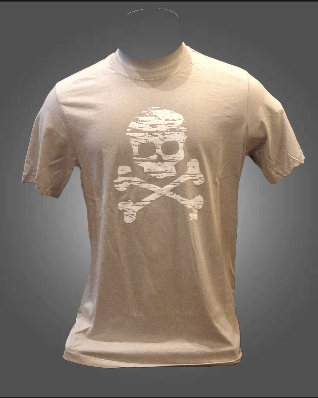 Men's Tan Distressed Skull