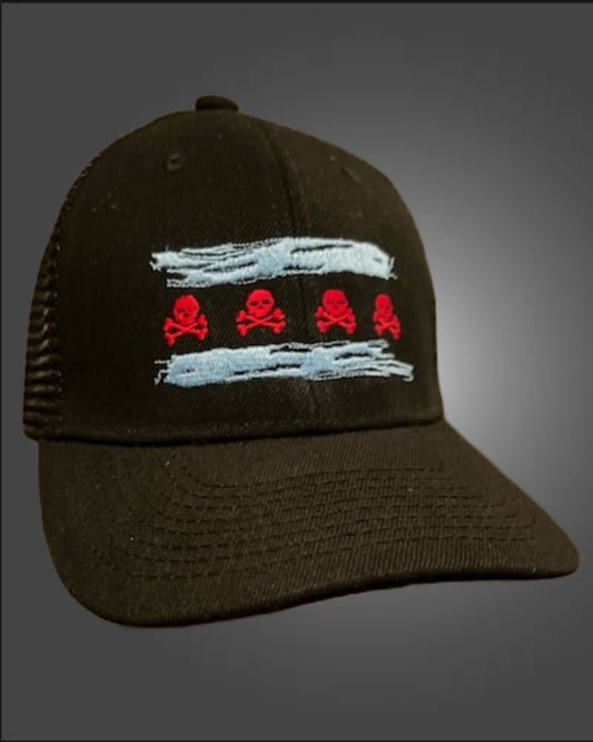 Chicago Flag Trucker Hat - FLEXFIT snap back closure